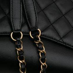 Pre Owned Chanel Black Lambskin Lucky Charms Flap Crossbody