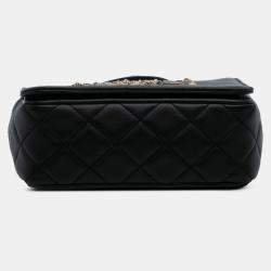 Pre Owned Chanel Black Lambskin Lucky Charms Flap Crossbody