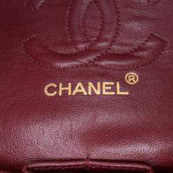 Pre Owned Chanel Black Small Classic Lambskin Double Flap
