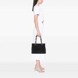 Pre Owned Chanel Black Caviar Grand Shopping Tote