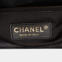 Pre Owned Chanel Black Caviar Grand Shopping Tote