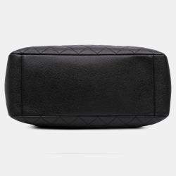 Pre Owned Chanel Black Caviar Grand Shopping Tote