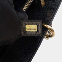 Pre Owned Chanel Black Caviar Grand Shopping Tote