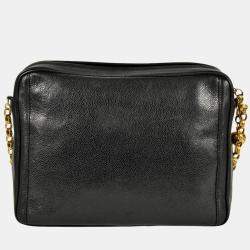 Pre Owned Chanel CC Black Caviar Leather Camera Bag