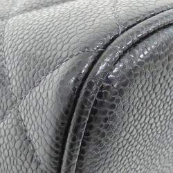 Pre Owned Chanel Medallion Black Leather Handbag