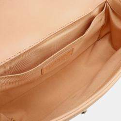 Pre Owned Chanel Boy Lambskin Leather Matelasse Shoulder Bag