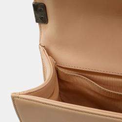 Pre Owned Chanel Boy Lambskin Leather Matelasse Shoulder Bag