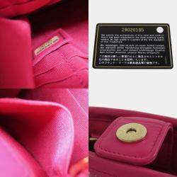 Pre Owned Chanel Vinyl Tweed Calfskin Chain Shoulder Bag