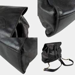 Pre Owned Chanel Backpack In Black Lambskin