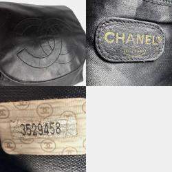 Pre Owned Chanel Backpack In Black Lambskin