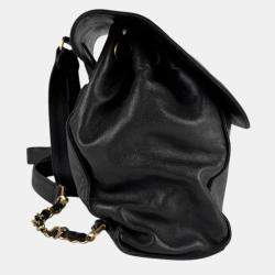 Pre Owned Chanel Backpack In Black Lambskin