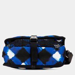 Pre Owned Chanel Airline Messenger Multicolor Blue Nylon Shoulder Bag