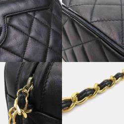 Pre Owned Chanel Quilted Tassel Black Gold Shoulder Bag