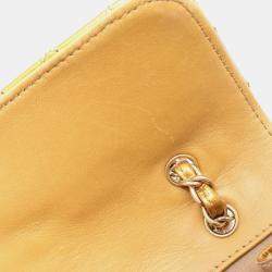Pre Owned Chanel Matelasse Line Shoulder Bag Patent Leather Gold