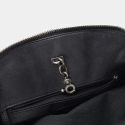 Pre Owned Chanel Matelasse Black Leather Tote Bag