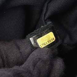 Pre Owned Chanel Matelasse Black Leather Tote Bag