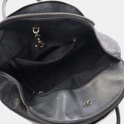 Pre Owned Chanel Matelasse Black Leather Tote Bag