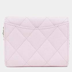 Pre Owned Chanel Timeless Light Pink Leather Chain Clutch