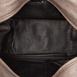 Pre Owned Chanel Brown Medium Calfskin Luxe Ligne Bowler Bag