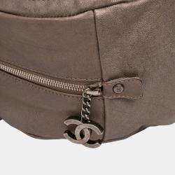 Pre Owned Chanel Brown Medium Calfskin Luxe Ligne Bowler Bag
