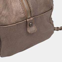 Pre Owned Chanel Brown Medium Calfskin Luxe Ligne Bowler Bag