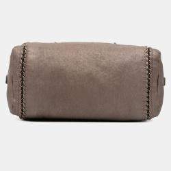 Pre Owned Chanel Brown Medium Calfskin Luxe Ligne Bowler Bag