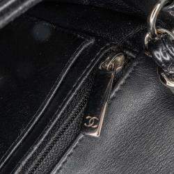 Pre Owned Chanel Black Mini Rectangular Classic Patent Single Flap