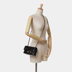 Pre Owned Chanel Black Mini Rectangular Classic Patent Single Flap