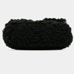 Pre Owned Chanel Black Medium Shearling 19 Flap
