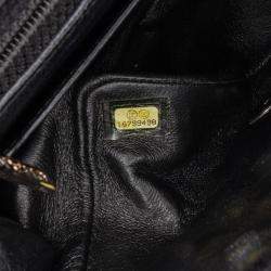 Pre Owned Chanel Black Mini Square Classic Patent Single Flap