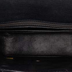 Pre Owned Chanel Black Mini Square Classic Patent Single Flap