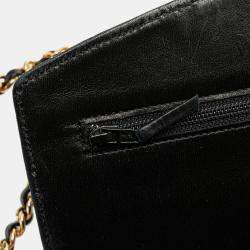 Pre Owned Chanel Black CC Caviar Wallet on Chain