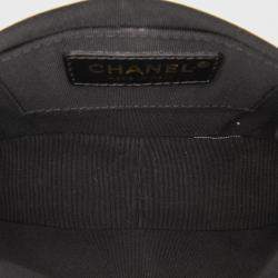 Pre Owned Chanel White Mini Quilted Lambskin Side Note Flap