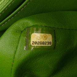Pre Owned Chanel Green Mini Rectangular Classic Velvet Single Flap