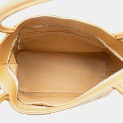 Pre Owned Chanel Beige Caviar Medallion Tote