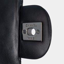 Pre Owned Chanel Black Mini Rectangular Classic Patent Single Flap