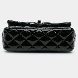 Pre Owned Chanel Black Mini Rectangular Classic Patent Single Flap