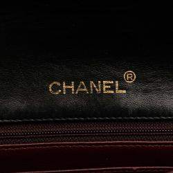 Pre Owned Chanel Black Mini Square Classic Lambskin Single Flap