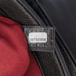 Pre Owned Chanel Black Mini Quilted Calfskin Pearl CC Accordion Flap
