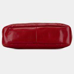 Pre Owned Chanel Red Quilted Caviar Soft Tote