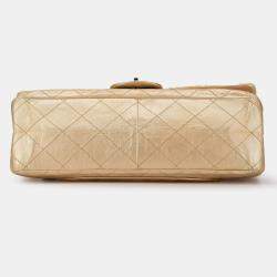 Pre Owned Chanel Gold Reissue 2.55 Aged Calfskin Double Flap 227