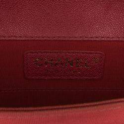 Pre Owned Chanel Pink North South Boy Flap