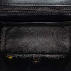 Pre Owned Chanel Black Mini Square Classic Patent Single Flap