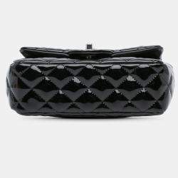 Pre Owned Chanel Black Mini Rectangular Classic Patent Single Flap