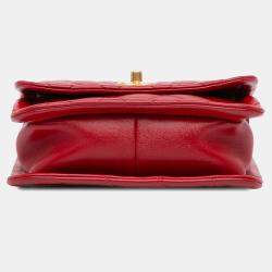 Pre Owned Chanel Mini Quilted Lambskin Soft Square Flap