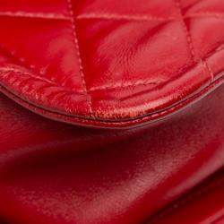 Pre Owned Chanel Mini Quilted Lambskin Soft Square Flap