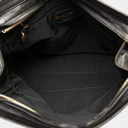 Pre Owned Chanel Black CC Lambskin Chain Tote
