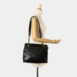 Pre Owned Chanel Black CC Lambskin Chain Tote