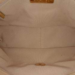 Pre Owned Chanel Beige Medium Crochet Calfskin 19 Flap