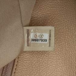 Pre Owned Chanel Beige Medium Crochet Calfskin 19 Flap